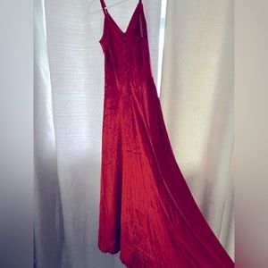 Nice vintage felp dress rich orange/red color, size 4,